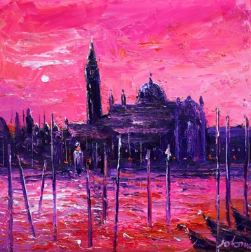 Hot Summer Evening Venice 16x16 Hot Summer Evening Venice 16x16